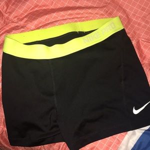 Nike pro spandex shorts